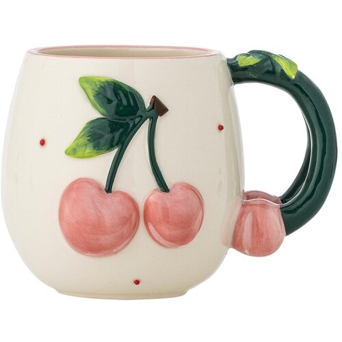 Bloomingville Kremno bela keramična skodelica 420 ml Berrie &amp;ndash; Slike