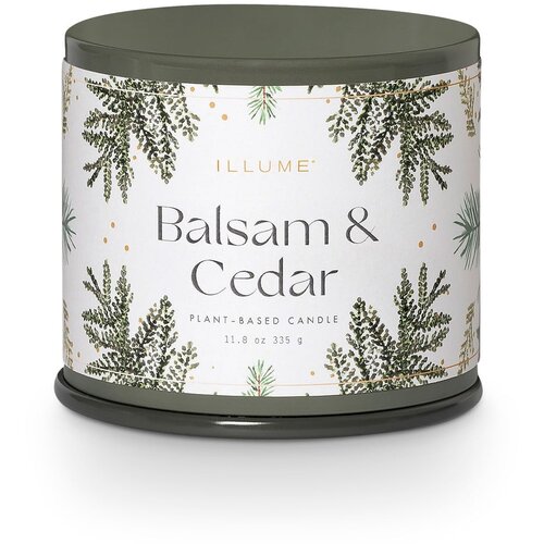 ILLUME x Bloomingville Dišeča sveča iz sojinega voska čas gorenja 50 h Balsam & Cedar – Cene