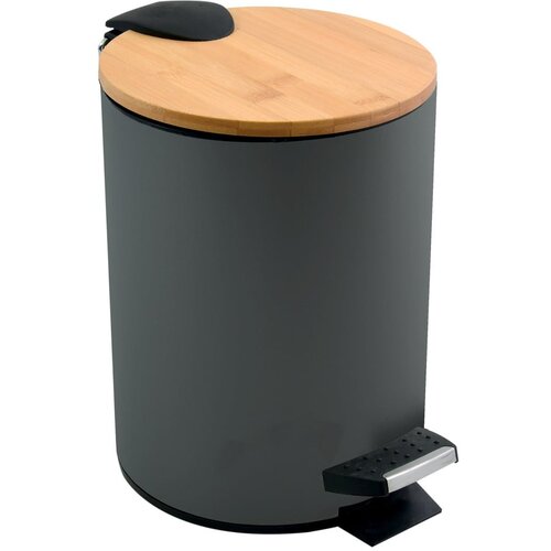 Spirella Tamno siva željezna kanta za smeće s pedalom 3 l Adonis – Cijene
