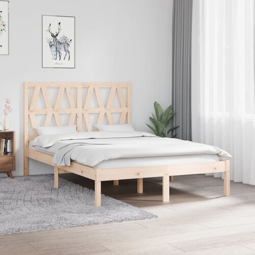 The Living Store Posteljni okvir iz trdne borovine 120x200 cm - Posteljni Okvir, (21525953) Slike