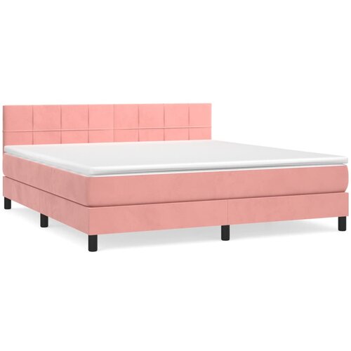 Maison Chic Box spring postelja - Vzmetna postelja z vzmetnico roza 160x200 cm žamet SL9904, (21885534) Cene