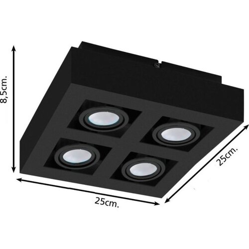 Eglo 31065 - LED spot svetiljka MENDOZA 4xLED/4,7W/230V 3000K crna Slike