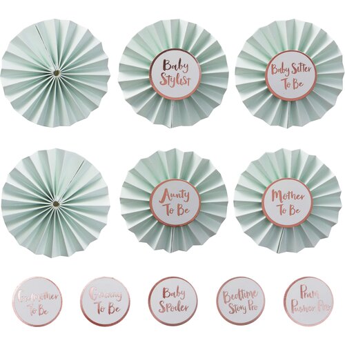 Ginger Ray&amp;reg; kreativne priponke hello world mint &amp;amp; rose gold Slike
