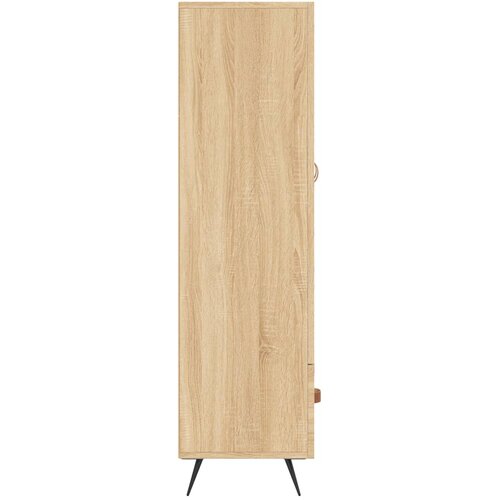  Visoka komoda boja hrasta 69,5 x 31 x 115 cm konstruirano drvo Slike