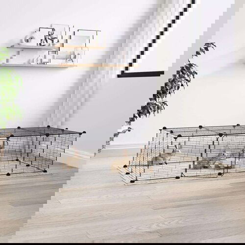  Kavez za ljubimce s 20 panela i vratima crni 35 x 35 cm čelični Cijene