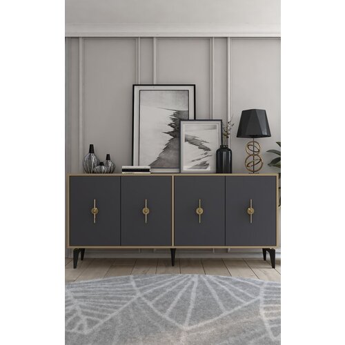 Hanah home Konzolni sto Figora, 180x82.6x35 cm, Antracit Cene