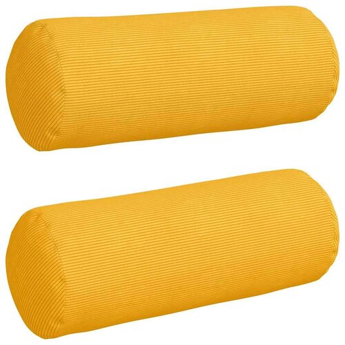 VidaXL valjkasti jastučići 2 pcs svijetlo žuta &amp;Oslash; 25 x 70 cm Slike