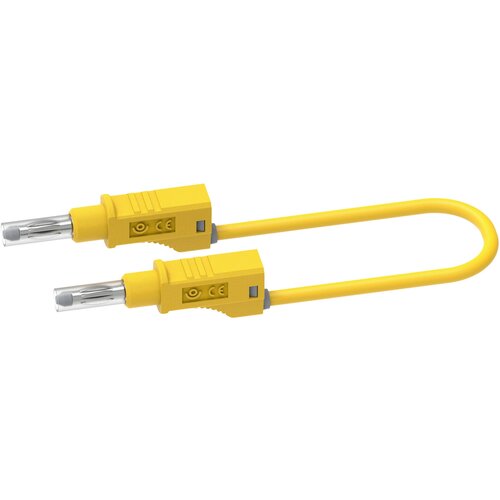 Electro PJP Preskusni kabel z bananastim vtičem\, ki ga je mogoče naložiti na enega\, + zložljivim tulcem\, PVC 2\,5 mm²\, 1\,0 m\, rumen 2217/600V-CD1-100J merilni vod banana moški konektor, (20453803) Cene