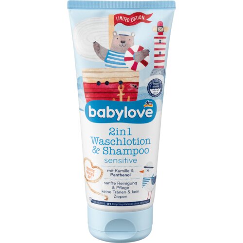 babylove sensitive 2u1 - gel za tuširanje i šampon za bebe 200 ml Cene