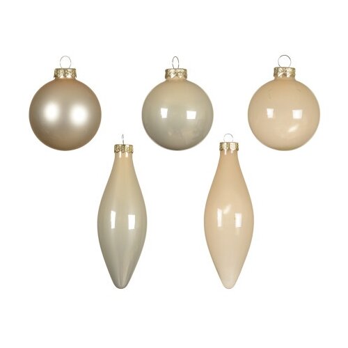  Novogodišnja dekoracija - hanging ornaments 10pcs 6cm 149331 - pearl - kmg ( 044454 ) Cene