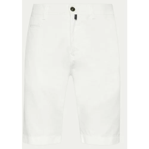 Pierre Cardin Kratke hlače iz tkanine 34770/000/5002 Bela Modern Fit