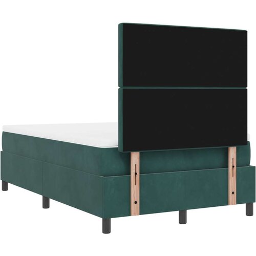 vidaXL Box Spring Krevet s Madracem Tamno Zelena 120x200 cm Baršun Cene