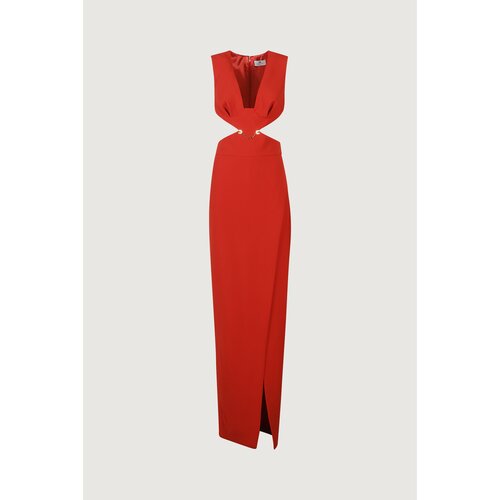 Elisabetta Franchi Dolge obleke ABR0261E2 H85 Bela Slike