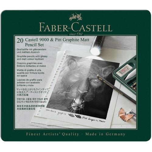  Set Pitt graphite matt &amp;amp; Castell 9000 pk20 Faber Castell 115224 Slike
