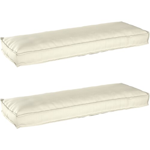 VidaXL Blazine za palete za klop 2 kosa kremasto 120x40x8 cm Oxford tkanina Slike