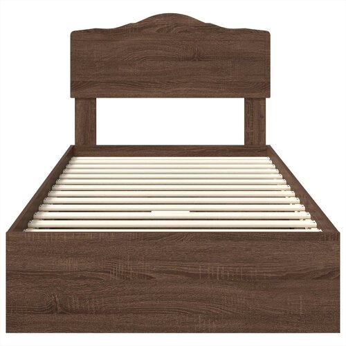  Krevet s od storage Smeđi hrast 70 x 190 cm Konstruirano drvo Slike