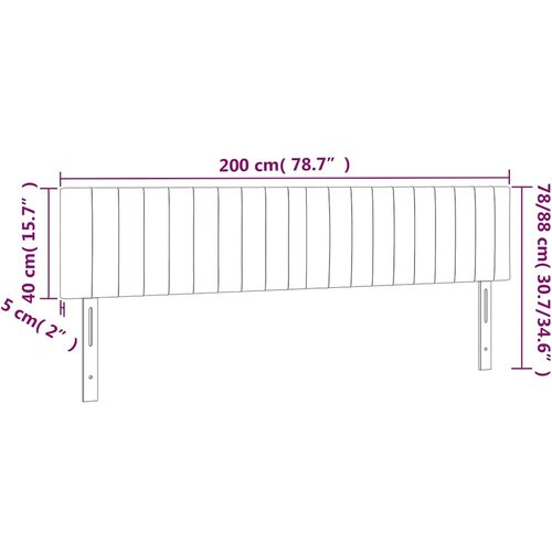  LED uzglavlje tamnozeleno 200x5x78/88 cm bar&amp;scaron;unasto Slike