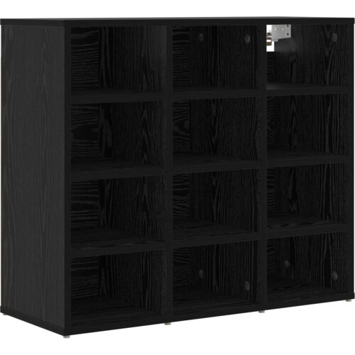 VidaXL ormar za cipele crni hrast 52.5 x 30 x 50 cm konstruirano drvo Slike