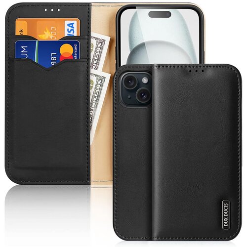 Dux ducis Hivo etui za Apple iPhone 15 Plus iz usnja, črn Cene