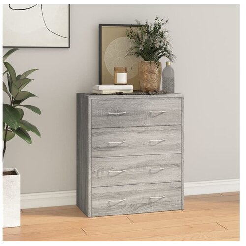 vidaXL Komoda s 4 ladice 60 x 30 5 x 71 cm boja hrasta sonome Cijene