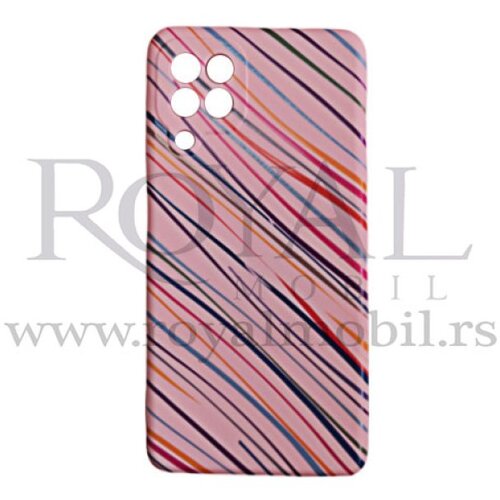  futrola soft print lines No2 za samsung A225 galaxy A22 roze Slike