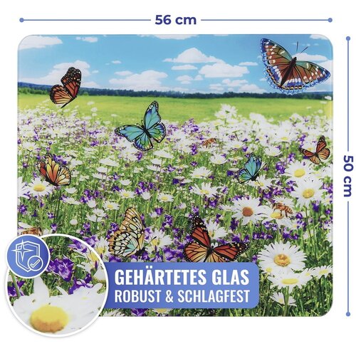Maximex Stenske za&amp;scaron;čitne plo&amp;scaron;če za &amp;scaron;tedilnik v kompletu iz kaljenega stekla 2 ks 50x56 cm &amp;ndash; Slike
