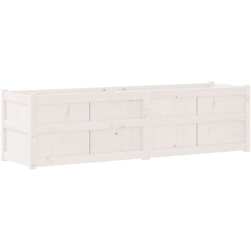  Vrtna sadilica bijela 180x50x50 cm od masivne borovine Slike