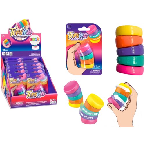 Sensory Toy Anti-Stress Rainbow Rotating Wheels Cene