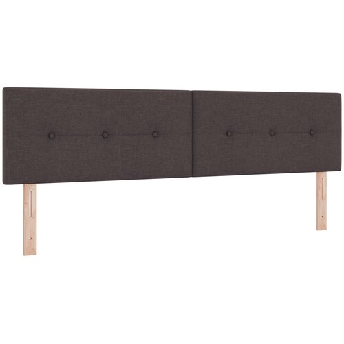 VidaXL Naslon za glavu s gumbima tamno smeđi 180 cm tkanina Slike