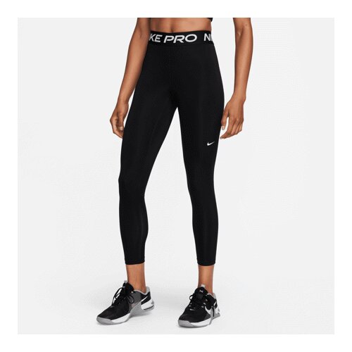 Nike Pro 365 Mid-Rise Women's Leggings, 7/8 Black/White - M, (21382200) Cene