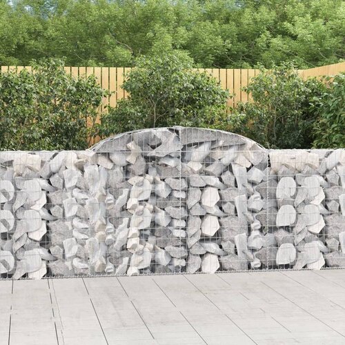  Obokana gabionska košara 10 kos 300x30x100/120cm cinkano železo, (20758312) Cene