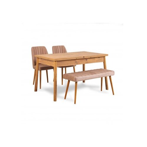 Hanah home Santiago trpezarijski set, smeđe-krem boje Slike
