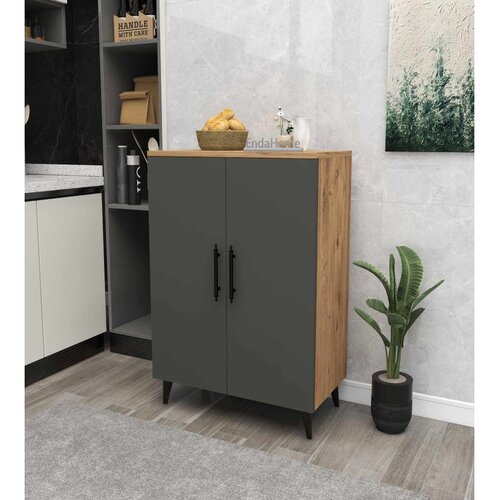 Hanah home višenamenski ormarić 3 Raf 2 Kapak, 65 cm, antracit / atlantski bor Cene
