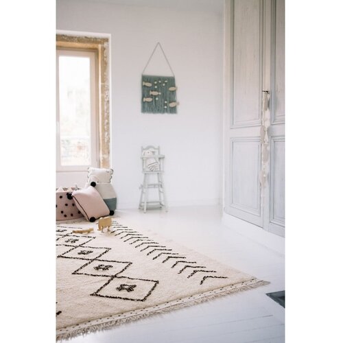 Lorena Canals Krem periv/ručno rađen pamučan tepih 140x210 cm Bereber Rhombs – Cene