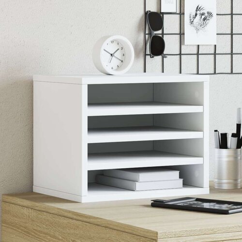  Organizator za pisalno mizo bel 36x26x29,5 cm inženirski les, (21413933) Cene