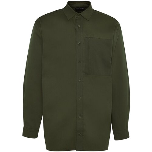 Trendyol men's khaki gabardine relaxed fit limited edition shirt jacket. Cene