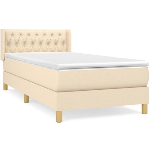 Maison Chic Box spring postelja - Vzmetna postelja z vzmetnico krem 90x190 cm blago SL13986, (21884497) Slike