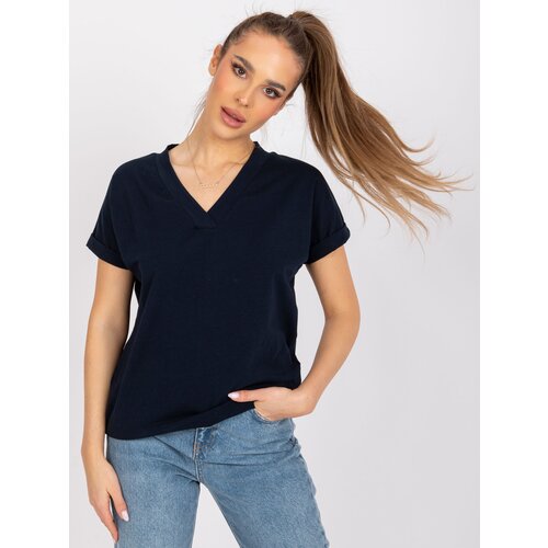 BASIC Feel Good T-shirt-RV-TS-7666.19-navy blue Cijene