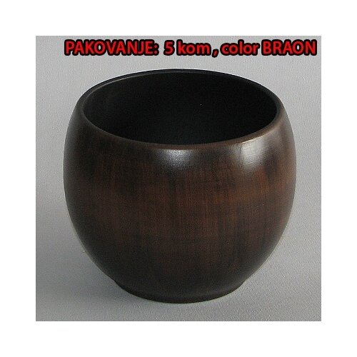  Saksija OBLOGA loptasta kolor braon dim.&amp;Oslash;15x12cm Slike