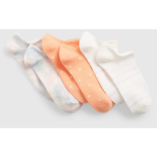GAP 3 pari otroških nogavic Bela Oranžna