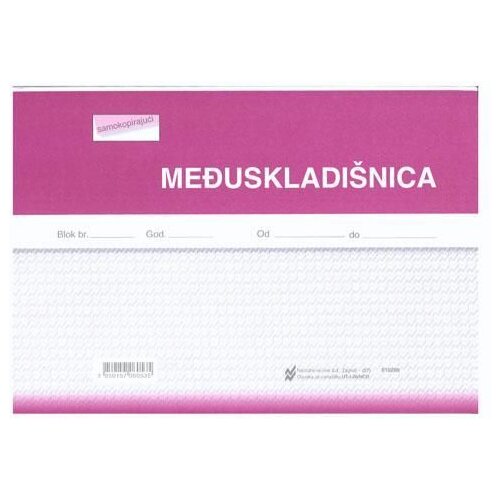 NARODNE NOVINE-UT I-26/NCR MEĐUSKLADI&amp;Scaron;NICA; Blok 5 x 25 listova, 21 x 14,8 cm Slike