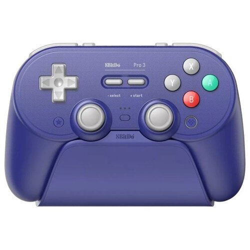 8BitDo Džojstik Pro 3 BT 2.4GHz Multi platform Vibracija Hall Effect TMR Purple + Dock Slike