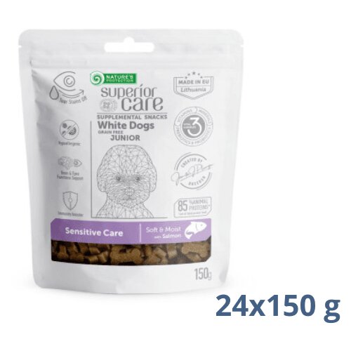Nature's Protection NPSC White Dog Junior Sensitive Care Salmon - 3.6 kg Cene