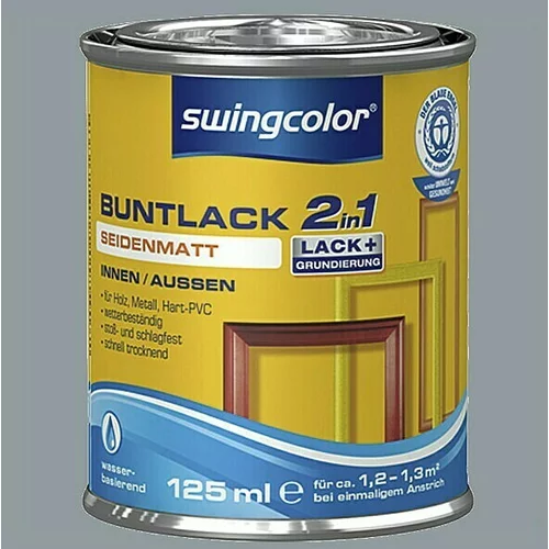 SWINGCOLOR Barvni lak 2v1 Swingcolor (srebrno siva, svilnato mat, 125 ml)