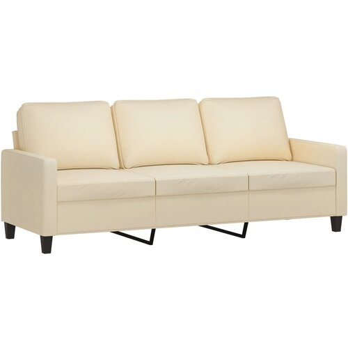  3-dijelni set sofa s jastucima krem od tkanine Slike