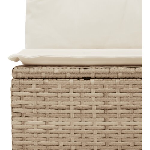 7-dijelni set vrtnih sofa od poliratana s jastucima bež 65.5 x 62 x 69 cm Slike
