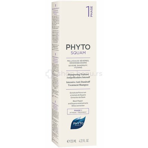 Phyto squam intense šampon za intenzivni tretman protiv peruti 125 ml Slike