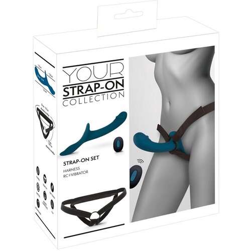 You2Toys You2 Toys Strap on sa vibratorom i daljinskim upravljačem, Plavi Slike