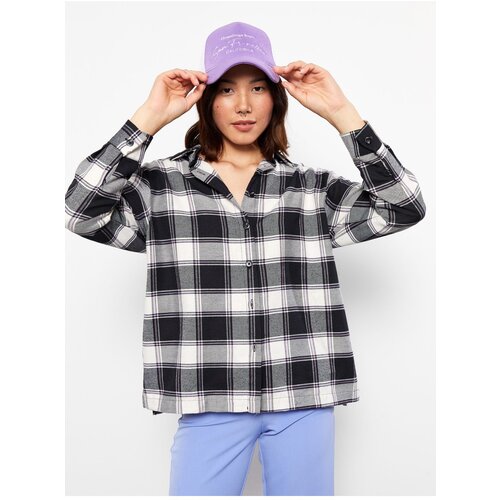 LC Waikiki Women's Plaid Long Sleeve Oversize Lumberjack Shirt Slike