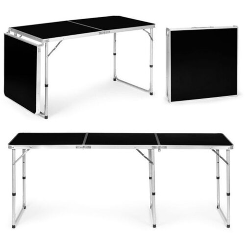 MULTIGARDEN Sklopivi sto za kampovanje Black 180x60 cm Cene